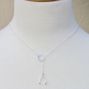 Jewelry - ✨✨.925 Sterling Silver Whishbone Lariat Necklace✨✨ Jewelry - ✨✨.925 Sterling Silver Whishbone Lariat Necklace✨✨